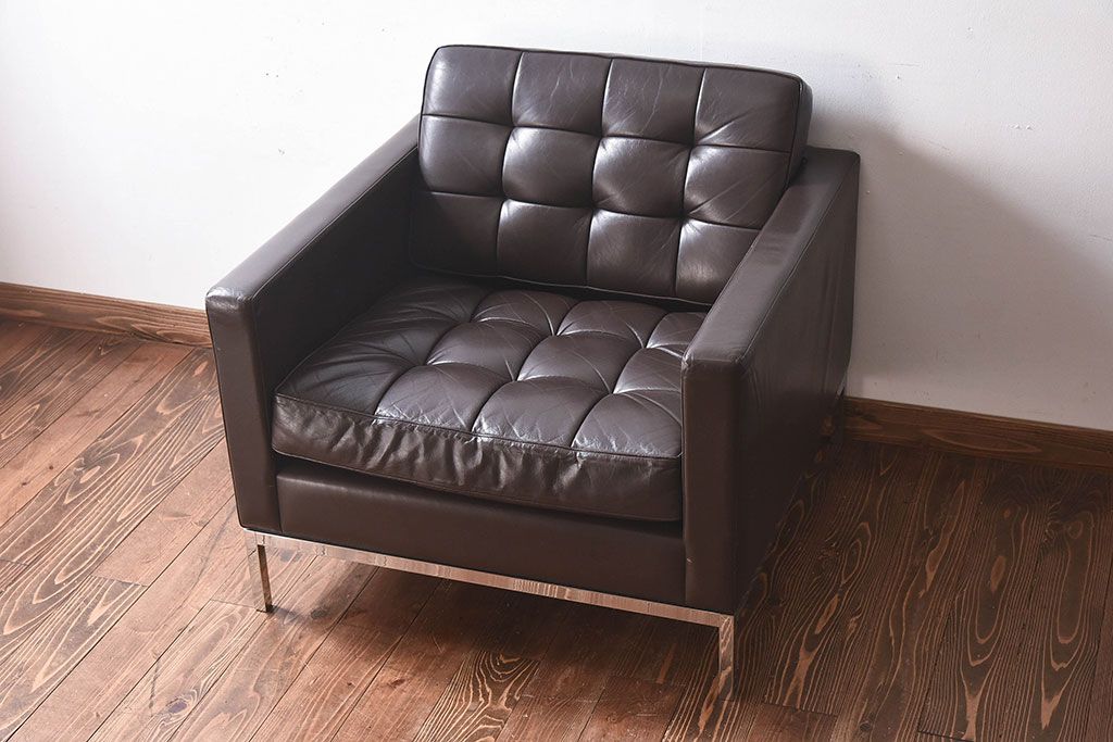 Knoll/ノール/ノル本革1人掛けソファ 本革ソファ/1Pソファ