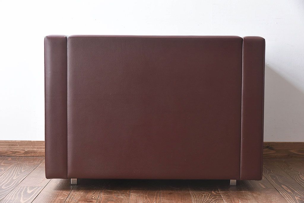 中古　KNOLL(ノール)社　本革1人掛けソファ(ラウンジソファ)(定価約85万円)(2)