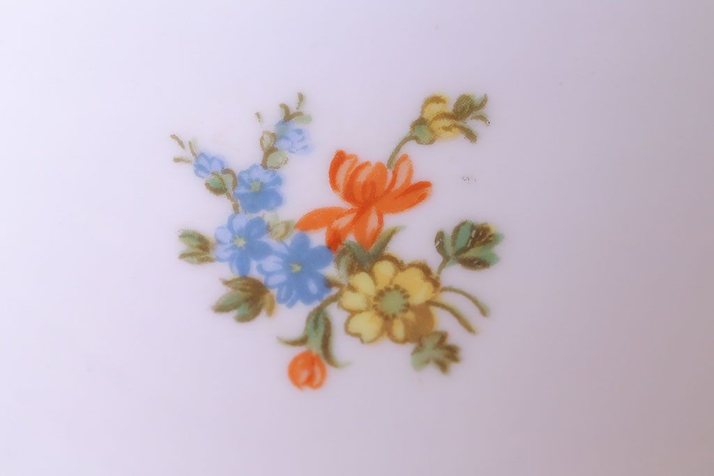 アンティーク雑貨　【F様ご成約済み・ご決済用】オールドノリタケ(日陶)　色絵　草花　上品な雰囲気漂う壱型火鉢(手あぶり、鉢カバー)