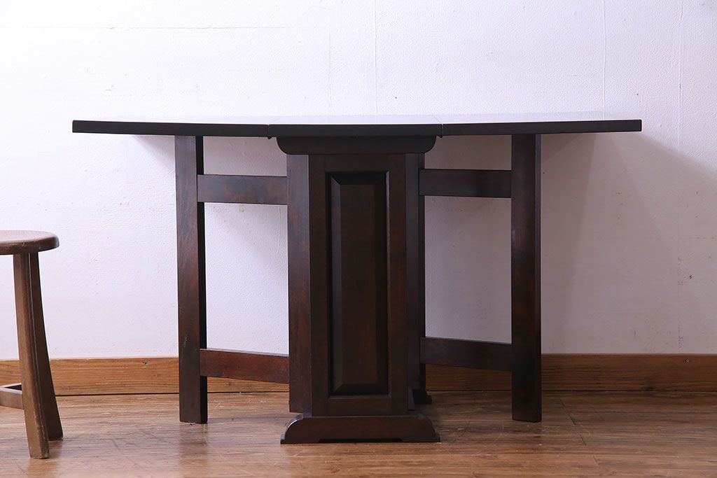 中古　ビンテージ　松本民芸家具　♯11型　上品なデザインのバタフライテーブル(エクステンションテーブル、机)