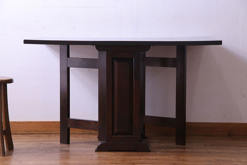 中古　ビンテージ　松本民芸家具　♯11型　上品なデザインのバタフライテーブル(エクステンションテーブル、机)