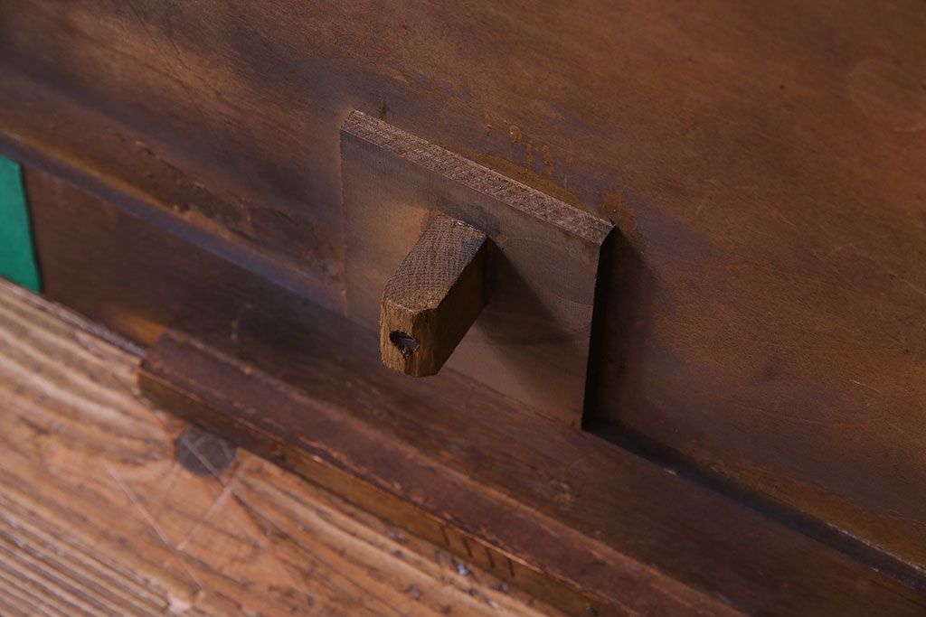 アンティーク家具　イギリスアンティーク　オーク材　リッチな印象のドローリーフテーブル(エクステンションテーブル、ダイニングテーブル)