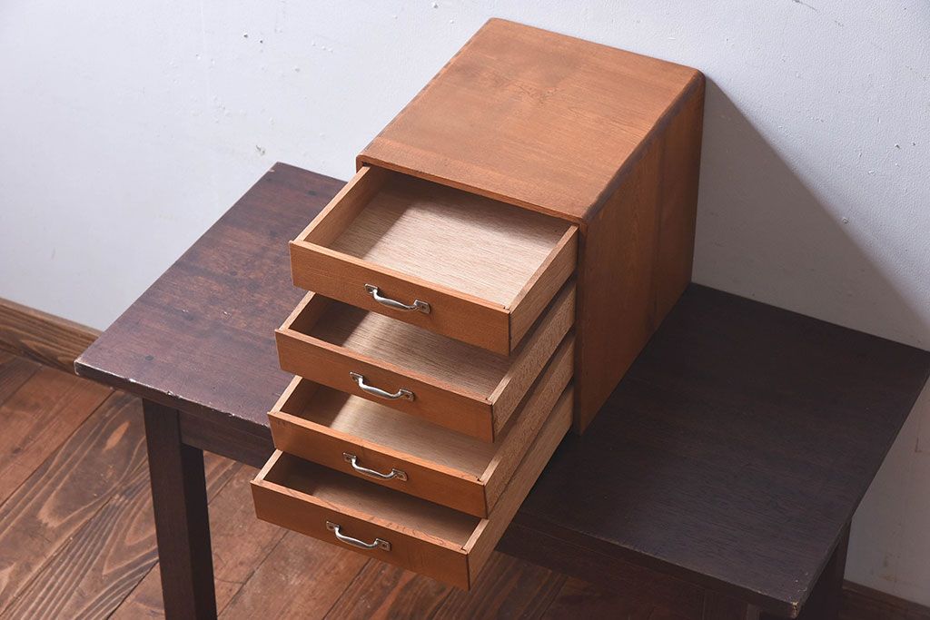 レトロ家具　昭和レトロ　シンプルで使いやすい小引き出し(小物収納)