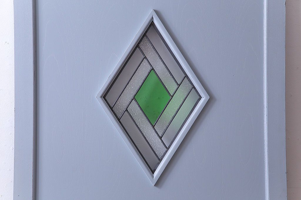 【S様ご成約分】ラフジュ工房オリジナルステンドグラス　明るいカラーのペイントドア(引き戸、建具)