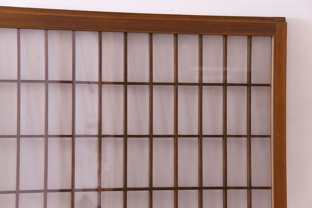 【S様ご成約分】なつかしさ漂う昭和レトロのガラス障子戸(格子戸、引き戸)4枚セット