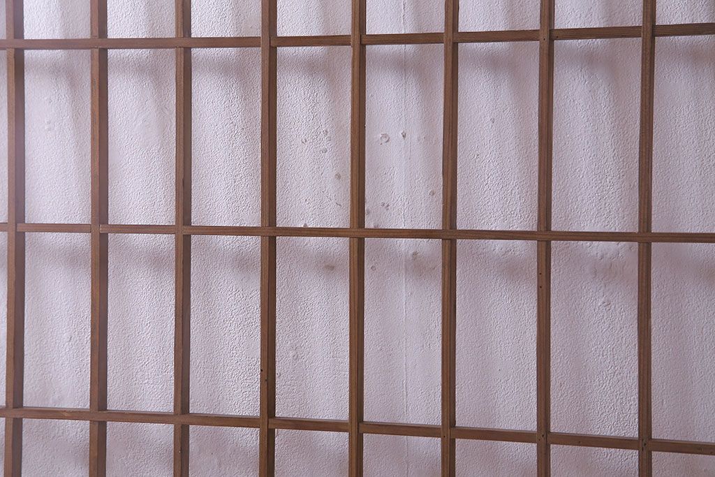 【S様ご成約分】なつかしさ漂う昭和レトロのガラス障子戸(格子戸、引き戸)4枚セット