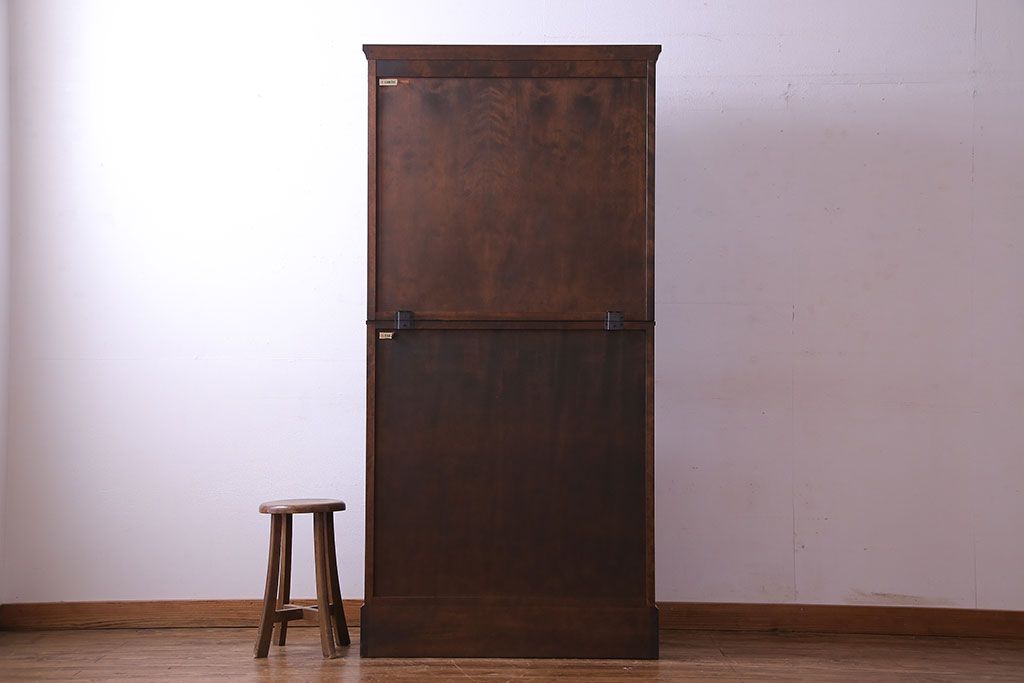 中古　北海道民芸家具　上品な雰囲気漂うライティングビューロー(机、収納棚)(定価約50万円)(2)