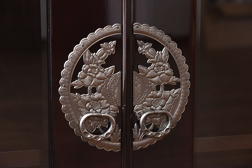 中古美品　欅産業　特注品!ハイセンスな木地呂漆塗りサイドボード(仙台箪笥、収納棚)(定価約70万円)