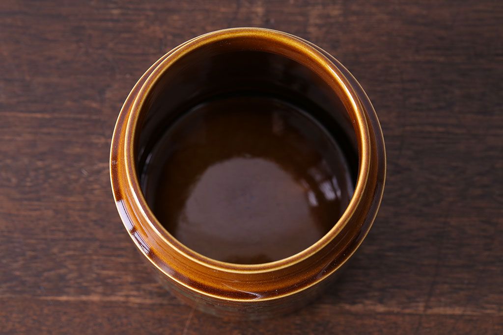 アンティーク雑貨　イギリスビンテージ　HORNSEA(ホーンジー)　BRONTE(ブロンテ)シリーズ　キャニスター(保存容器、洋食器)