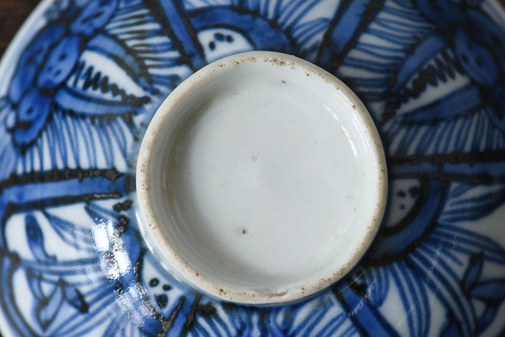 江戸時代後期　伊万里焼　染付　蓋茶碗2客セット(1)