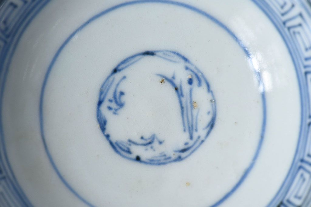江戸時代後期　伊万里焼　染付　蓋茶碗2客セット(1)