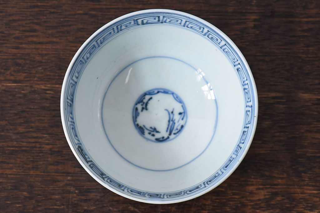 江戸時代後期　伊万里焼　染付　蓋茶碗2客セット(1)