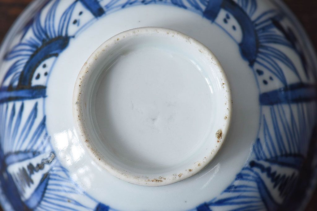 江戸時代後期　伊万里焼　染付　蓋茶碗2客セット(1)