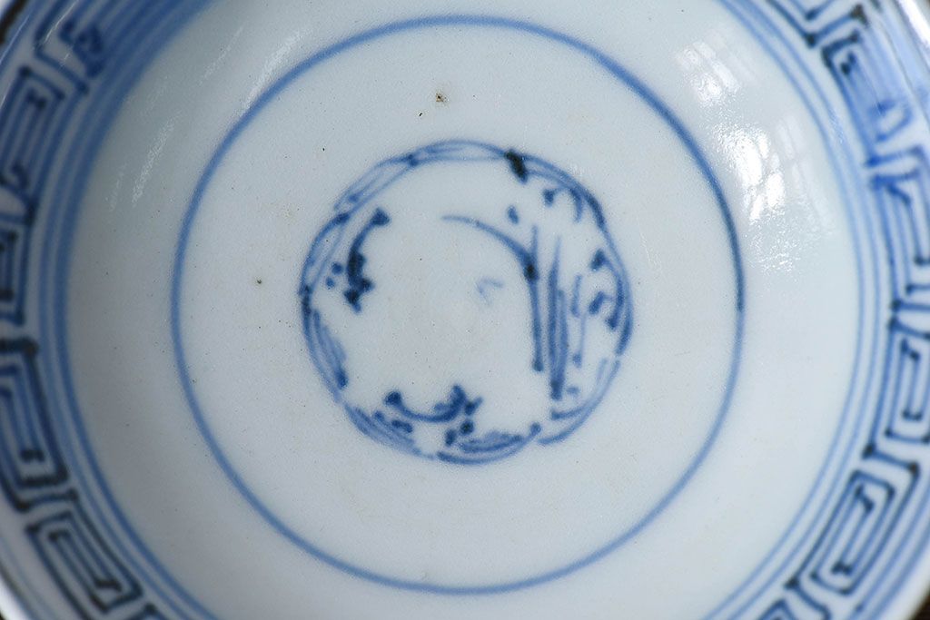 江戸時代後期　伊万里焼　染付　蓋茶碗2客セット(2)