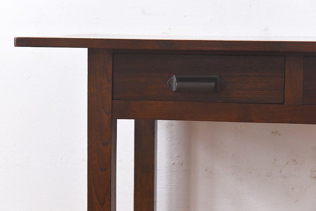 アンティーク家具　和製アンティーク　古い木の質感が味わい深いコンソールテーブル(平机)