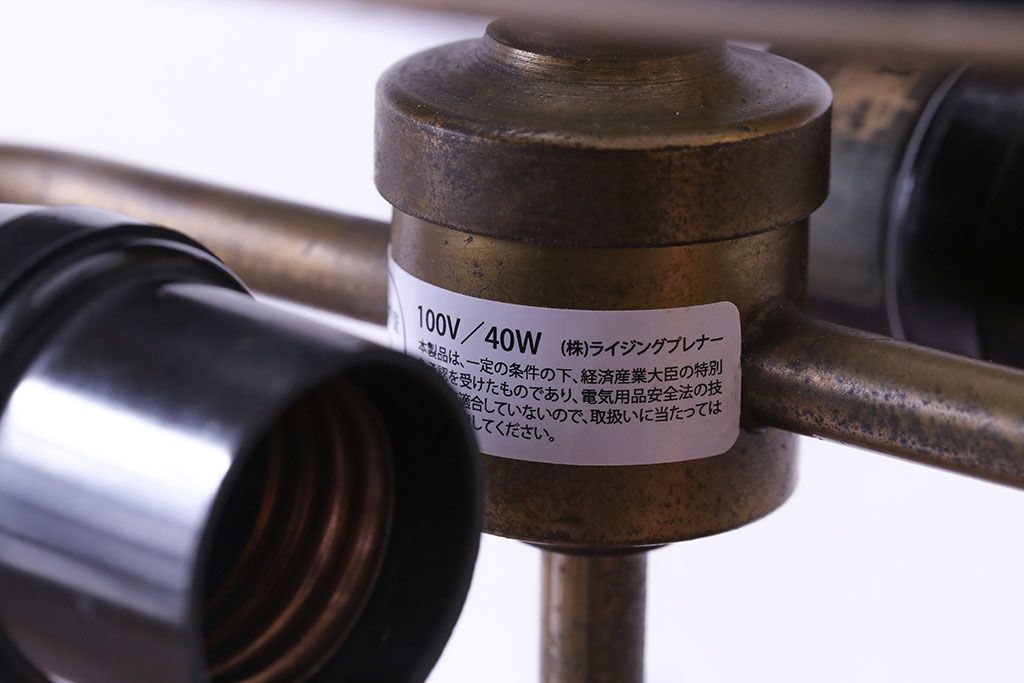 アンティーク雑貨　フランスアンティーク　シックな燭台付きテーブルランプ(デスクスタンド)