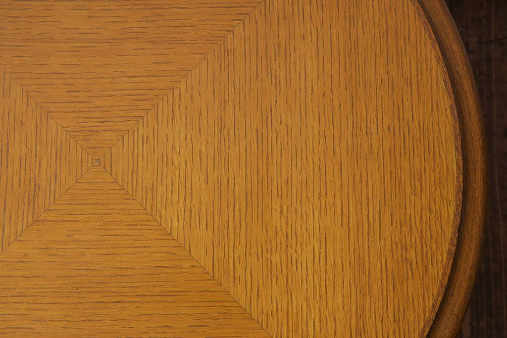 アンティーク雑貨　中古　天童木工　ナチュラルな木の風合いのサイドテーブル(ラウンドテーブル、コーヒーテーブル、花台)(3)