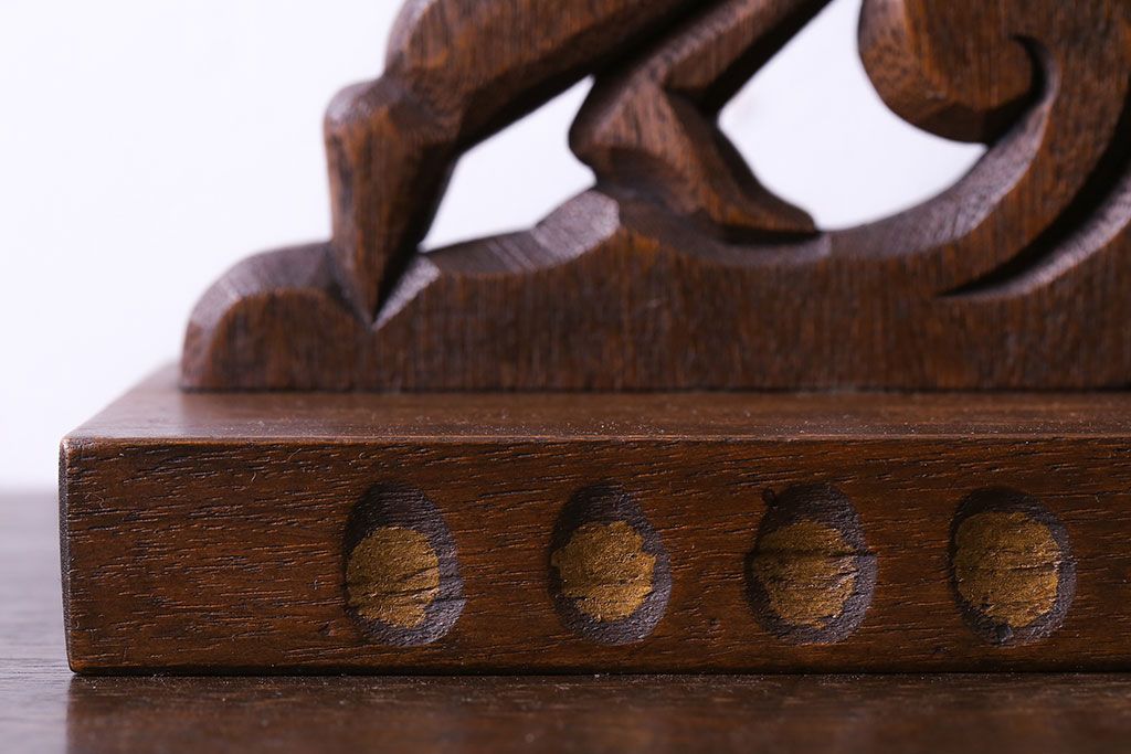 アンティーク雑貨　イギリスビンテージ　木製　かわいらしい天使のブックエンド(本立て)
