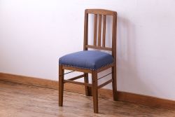 アンティーク家具　和製アンティーク　落ち着きのある色味のナラ材のチェア(椅子、ダイニングチェア)(1)
