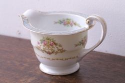 アンティーク雑貨　中古　ノリタケ(Noritake)　上品な花柄のミルクピッチャー(クリーマー、ミルクポット)