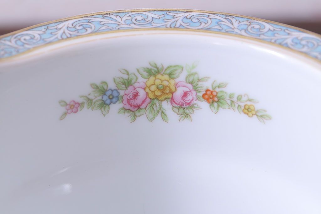 アンティーク雑貨　中古　ノリタケ(Noritake)　上品な花柄のミルクピッチャー(クリーマー、ミルクポット)