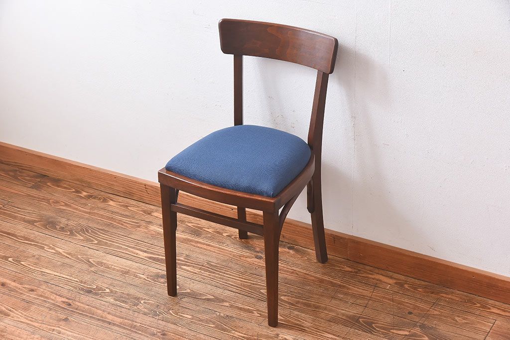 レトロ家具　昭和レトロ　ブナ材　深みのある色合いが魅力のチェア(椅子、ダイニングチェア、ワークチェア)