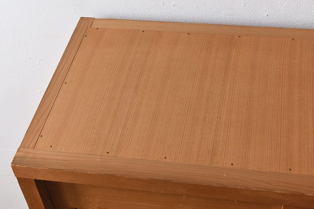 中古　木の質感が味わい深い茶水屋(置き水屋、戸棚、食器棚、茶棚)(1)