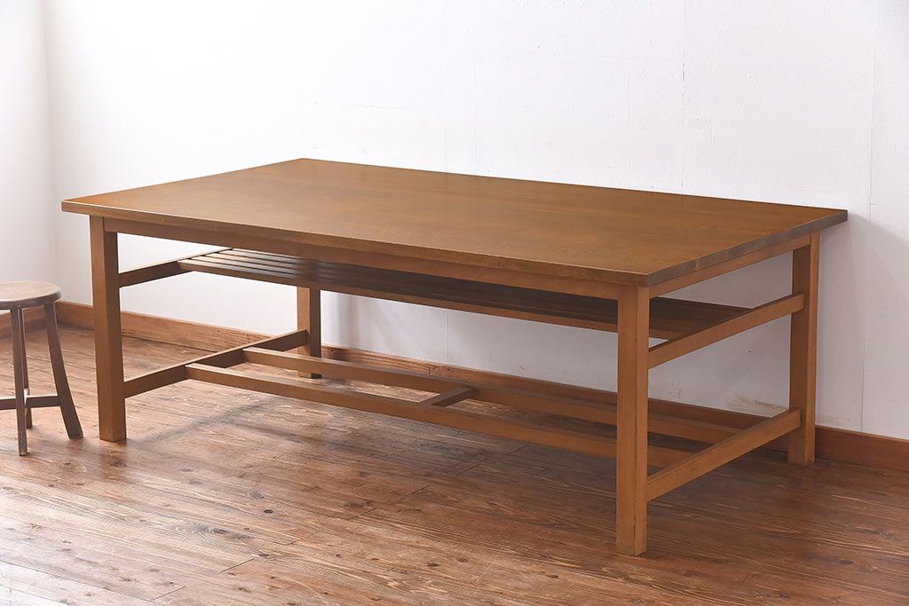 アンティーク家具 特大 古い学校の作業テーブル(作業台、ダイニングテーブル) | ラフジュ工房