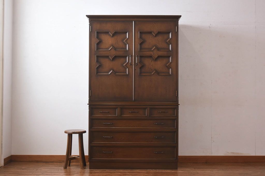 中古　神戸洋家具　永田良介商店　衣装箪笥(整理箪笥、和タンス)(定価約85万)