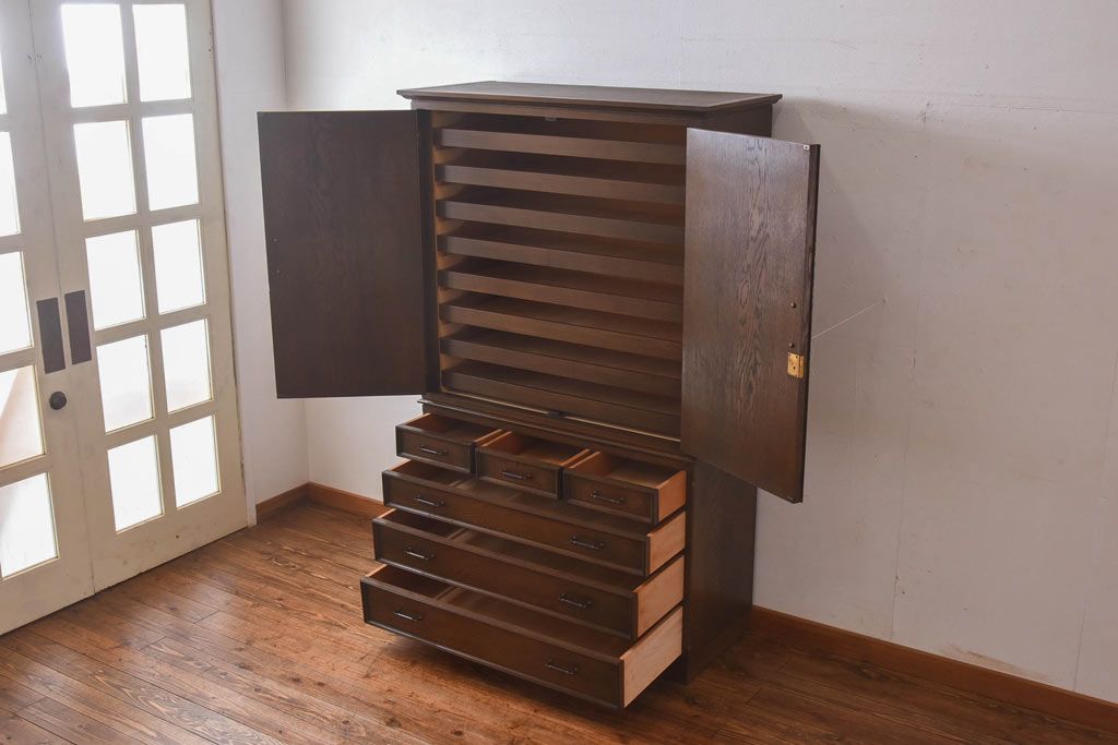 中古　神戸洋家具　永田良介商店　衣装箪笥(整理箪笥、和タンス)(定価約85万)