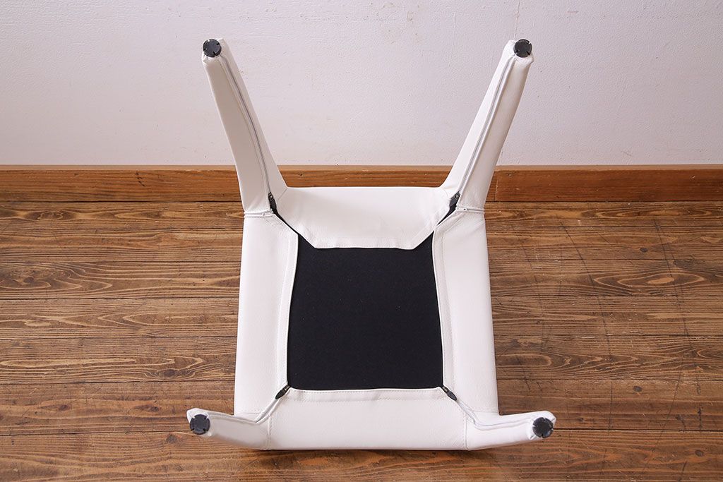 中古　Cassina(カッシーナ)　X革　369 HOLA(オラ) アームレスチェア(ダイニングチェア、椅子)(2)(定価約20万円)