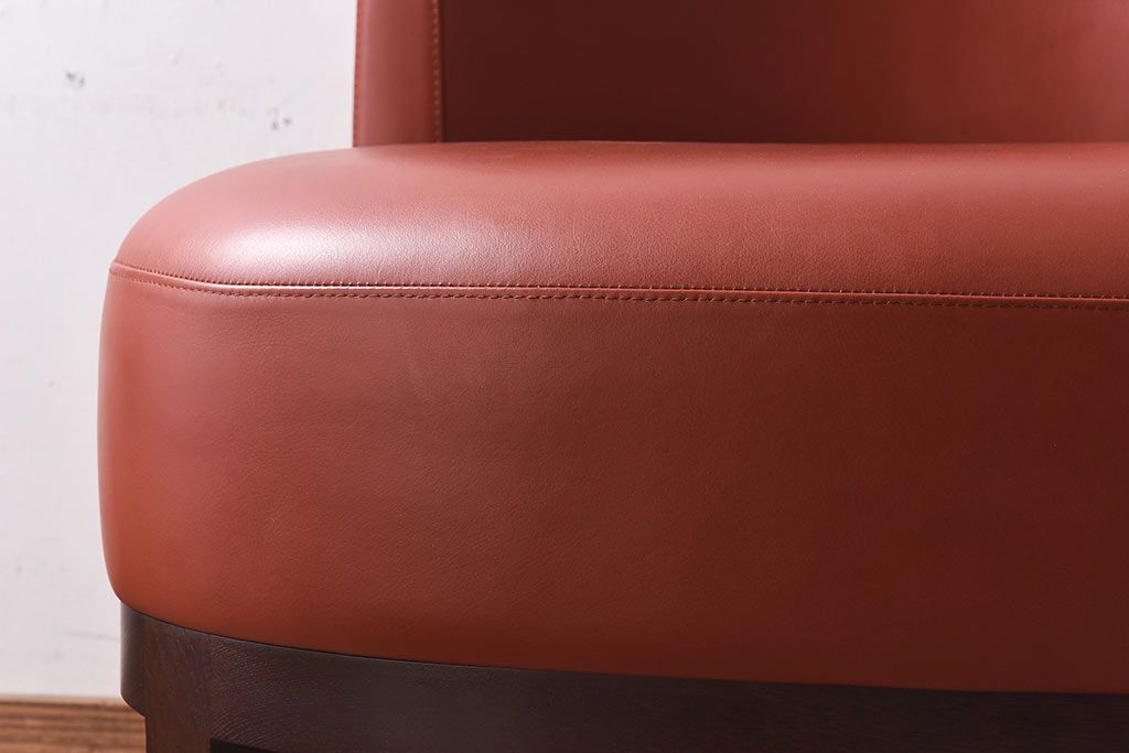 【超美品】カッシーナ/cassina/ジークフリート/ラウンジチェア/本革/赤