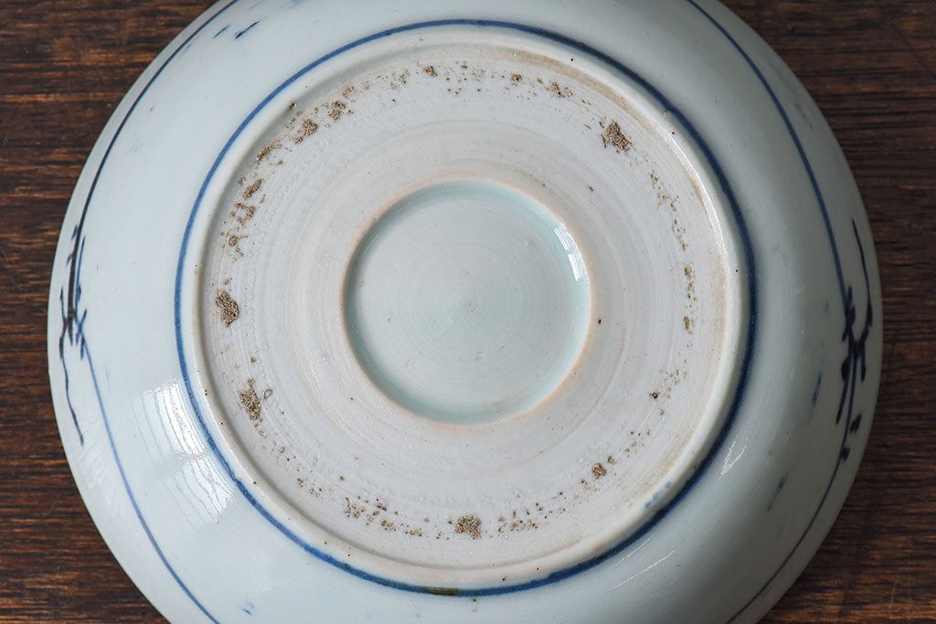 アンティーク雑貨　江戸期　古伊万里　染付蛸唐草　なます皿(和食器)(2)