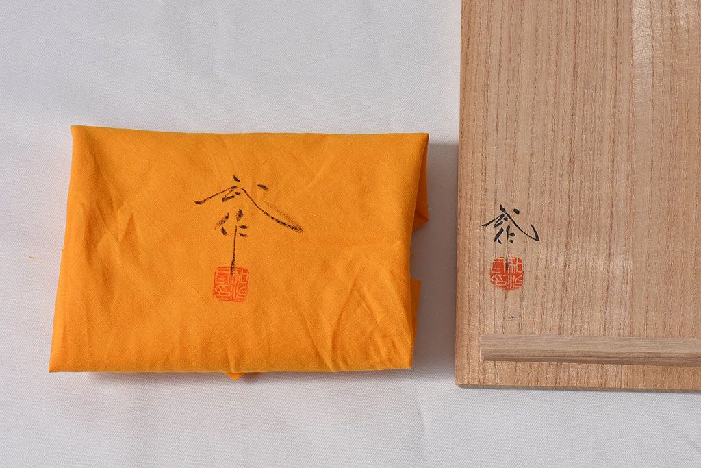 アンティーク雑貨　加治武作　箱付　輪島塗　竹模様　花器(花瓶)