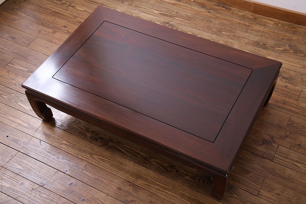 中古美品　大阪唐木指物　職人の手仕事の良さが感じられるローテーブル(座卓、テーブル)(定価約90万円)