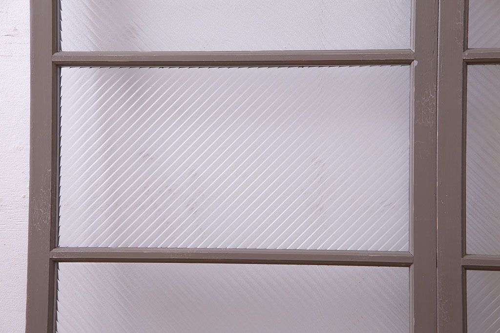 ペイント家具 シャビーシックな風合いのフィックス窓2枚セット