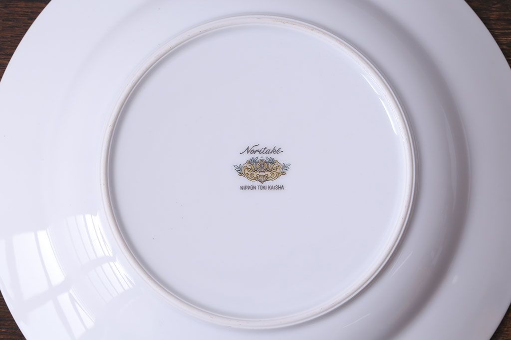 アンティーク雑貨　中古　ノリタケ(Noritake、則武)　可憐な花柄が魅力のスープ皿(洋食器)2枚セット(1)