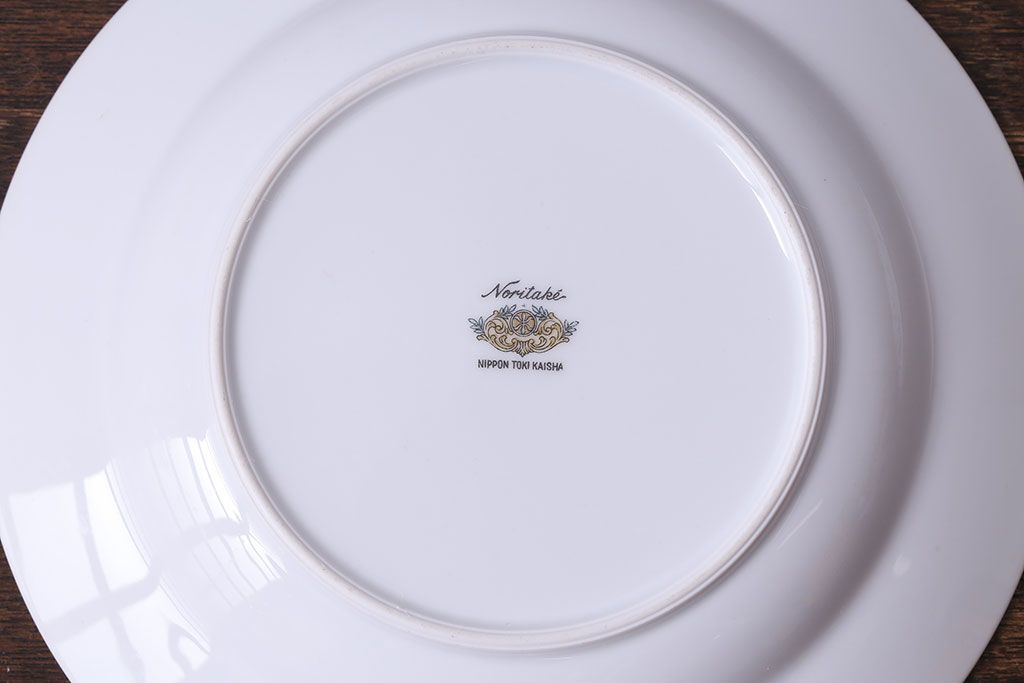 アンティーク雑貨　中古　ノリタケ(Noritake、則武)　可憐な花柄が魅力のスープ皿(洋食器)2枚セット(2)