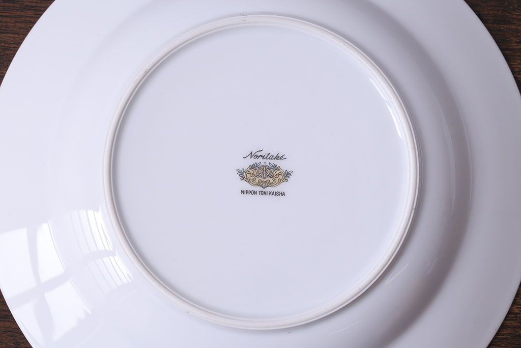 中古　ノリタケ(Noritake、則武)　柔らかな色味と花柄が愛らしいスープ皿(洋食器)2枚セット