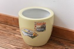アンティーク雑貨　オールドノリタケ(日陶)　「東海道五十三次」火鉢(手あぶり、鉢カバー、傘立て、ディスプレイ)(1)(R-028057)