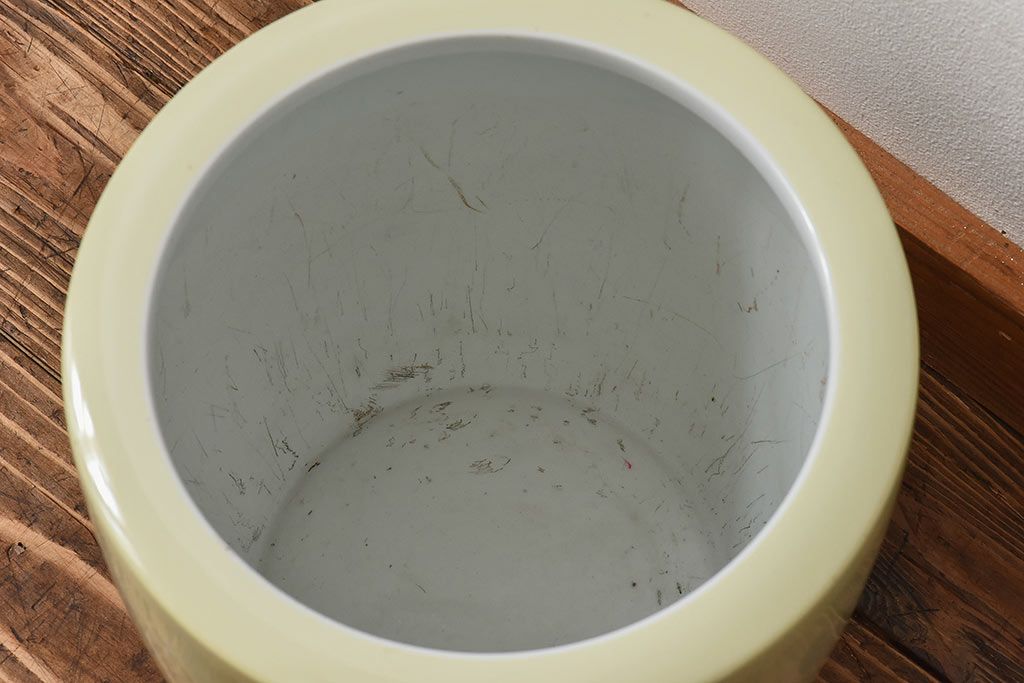 アンティーク雑貨　ノリタケ・則武(日陶) 　松の図が印象的な火鉢(手あぶり、鉢カバー、ディスプレイ)(R-028061)