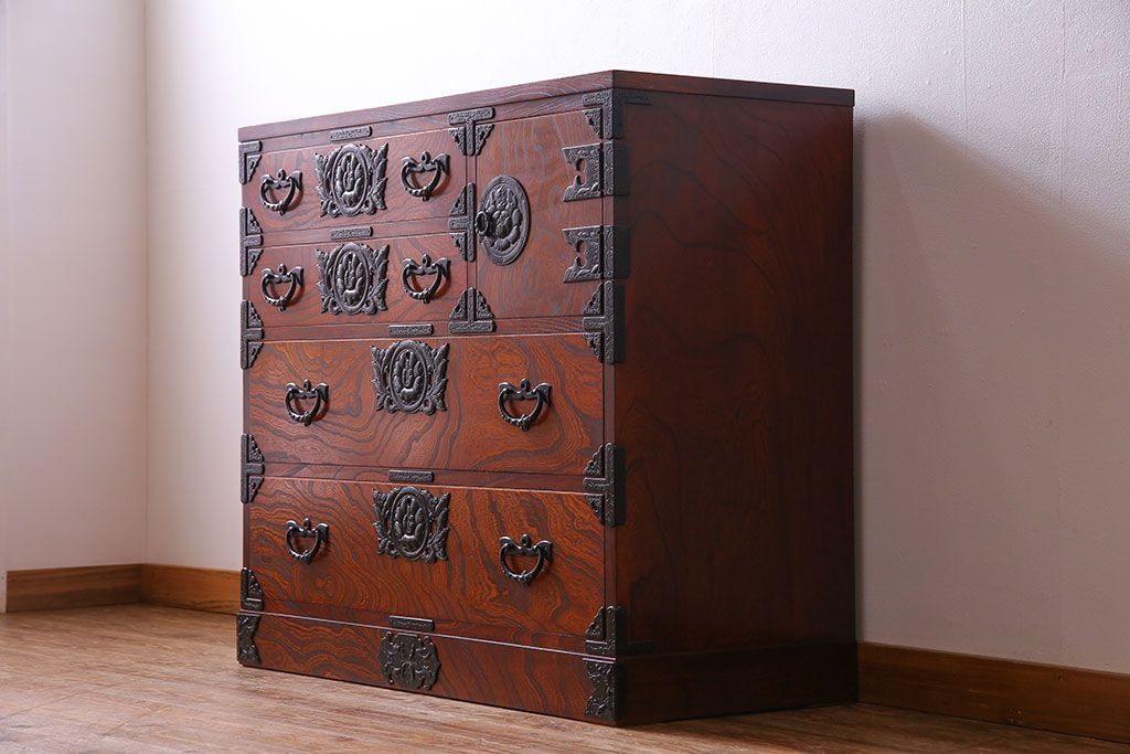 中古 伝統民芸家具 岩谷堂箪笥　整理箪笥(和タンス、衣装箪笥)(定価約39万円)