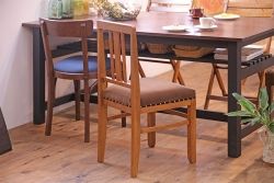 アンティーク家具　和製アンティーク　木のぬくもりを感じるナラ材のシンプルチェア(椅子、ダイニングチェア)