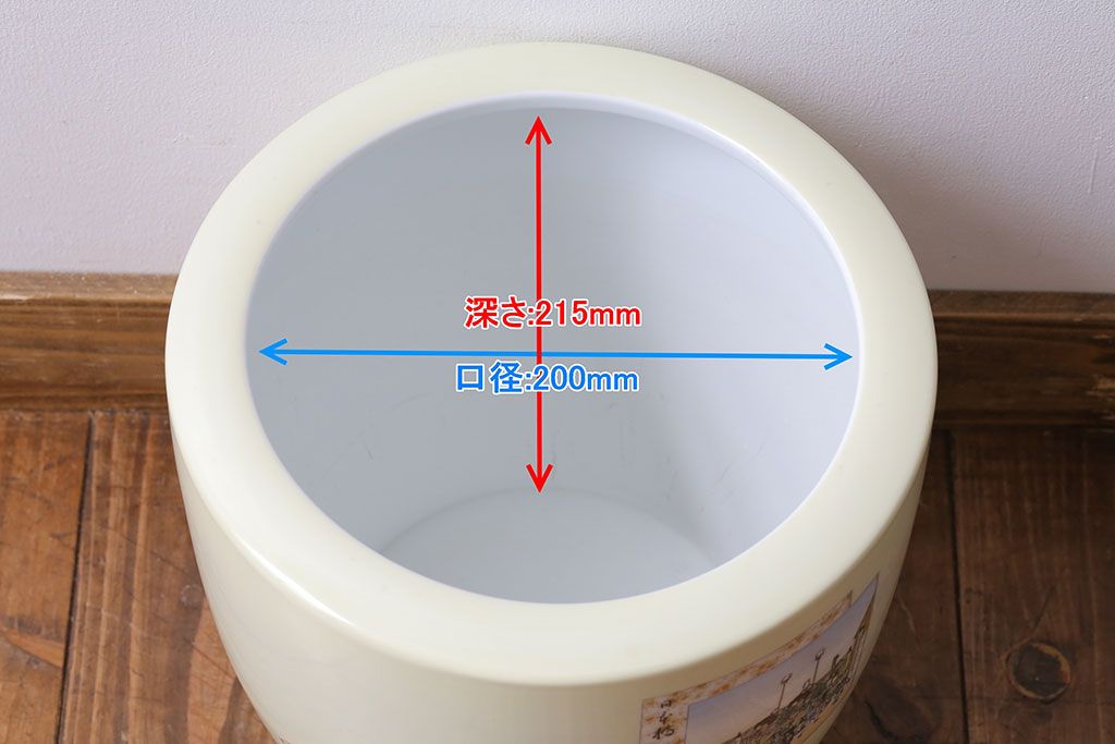 アンティーク雑貨　ノリタケ・則武(日陶)　「東海道五十三次」和の雰囲気漂う火鉢(手あぶり、鉢カバー、傘立て)(3)