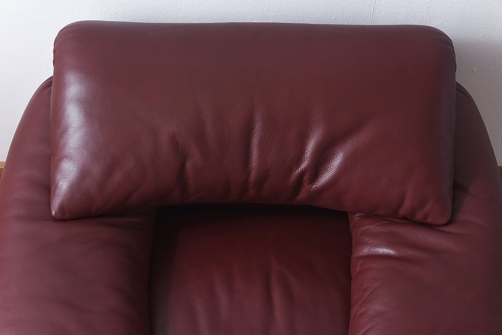 中古　Cassina(カッシーナ)　MARALUNGA(マラルンガ)　本革　FY革　1Pソファ(定価約100万円)