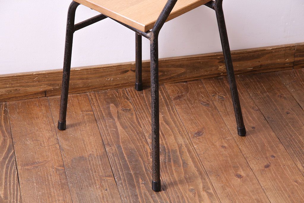 ラフジュ工房オリジナル　ナラ材　シンプルなチェア(椅子、ダイニングチェア)(3)