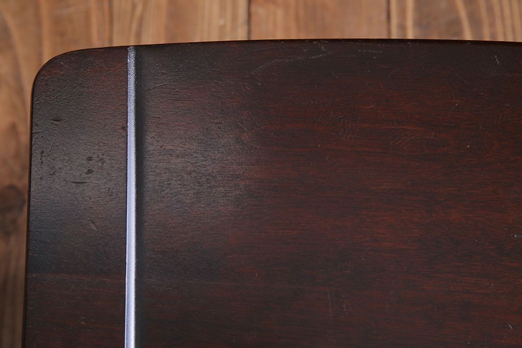 中古　北海道民芸家具　HM620　上質な作りとシンプルなデザインが魅力のラダーバックチェア(椅子、板座チェア、ダイニングチェア)(1)