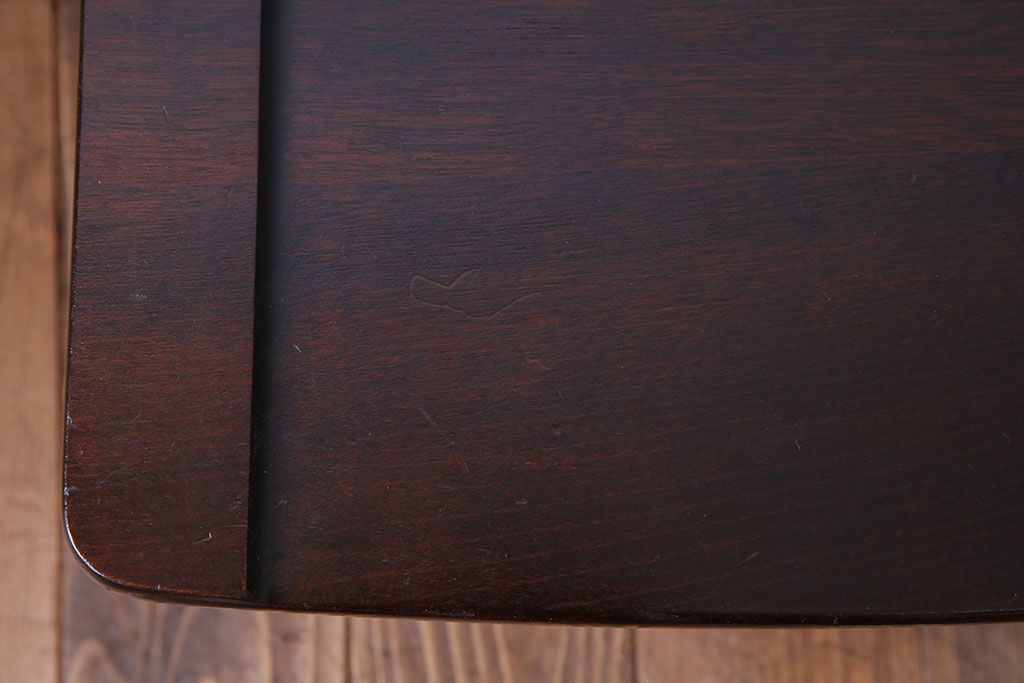 中古　北海道民芸家具　HM620　上質な作りとシンプルなデザインが魅力のラダーバックチェア(椅子、板座チェア、ダイニングチェア)(2)
