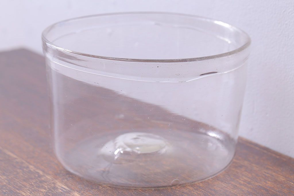 アンティーク雑貨　大正昭和初期　レトロな雰囲気漂う吹きガラス金魚鉢
