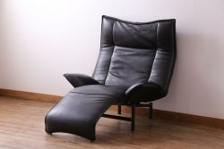 中古　Cassina(カッシーナ)　VERANDA(ヴェランダ) 黒革　1Pソファ(定価約80万円)